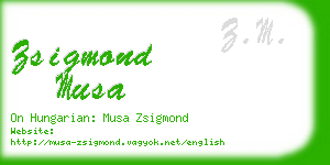 zsigmond musa business card